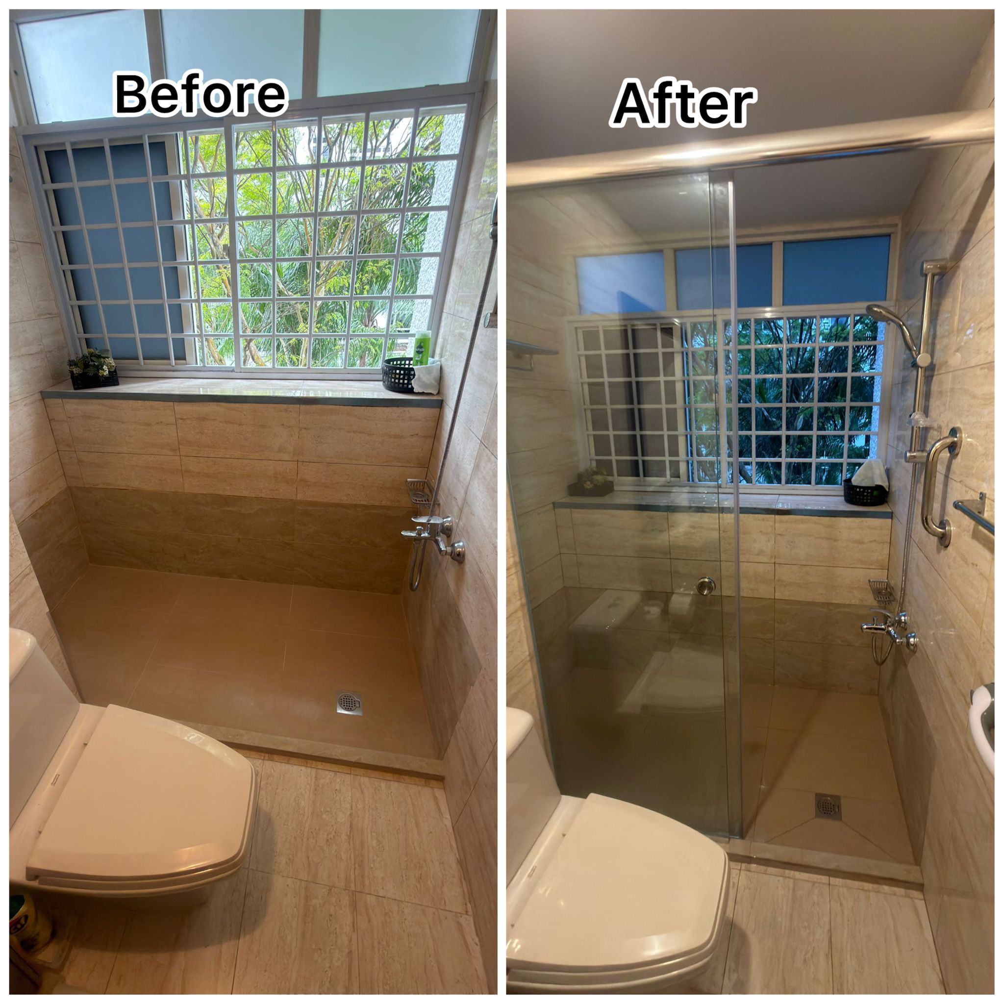 Frameless Glass Shower Enclosure Installation Service in Singapore